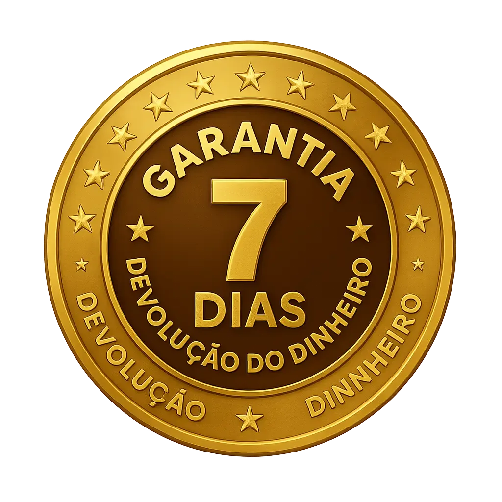 Selo de garantia de 7 dias com devolução do dinheiro